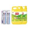 Shuke Gum Care Toothbrushes & Libai Lemon Dish Soap Family Bundle