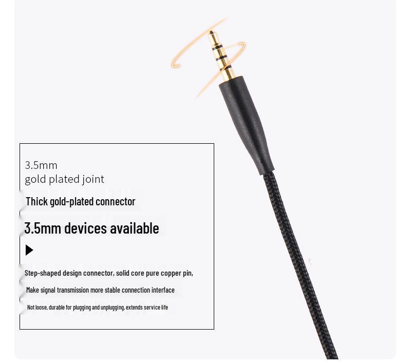 Compatible Detachable Gaming Noise-Cancelling Headphone Cable for BOSE QC35II