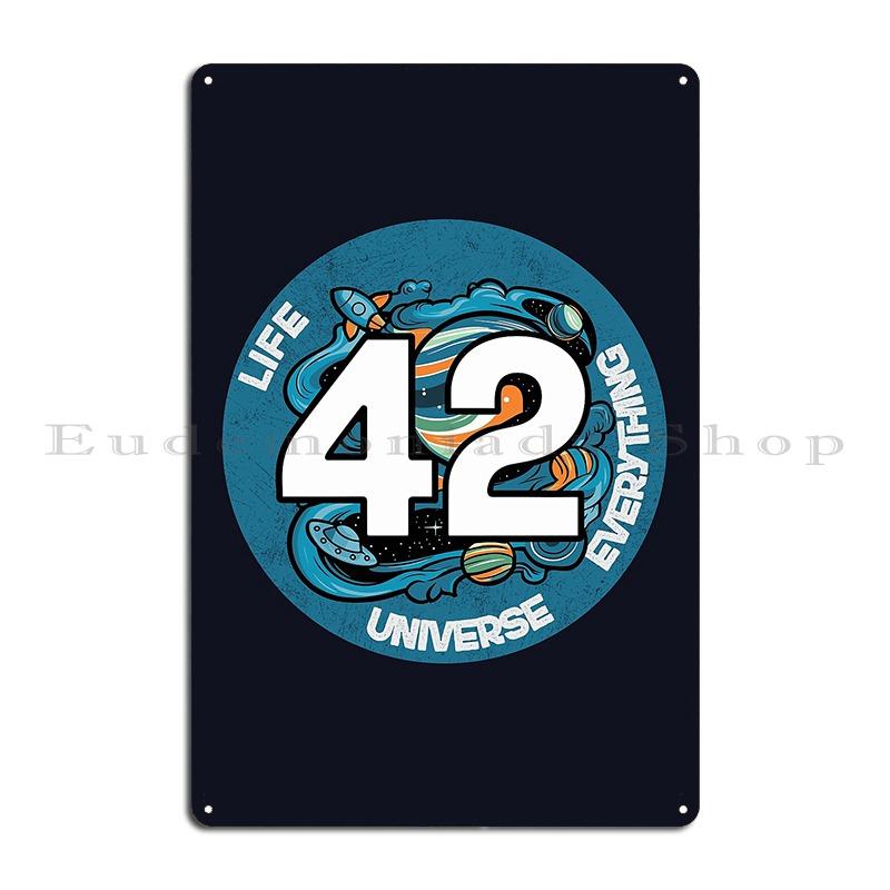 42 Donandx27 T Panik Leben Universum Alles Anhalter Guide Galaxie Metallschild Personalisierte Plaketten Personalisierte