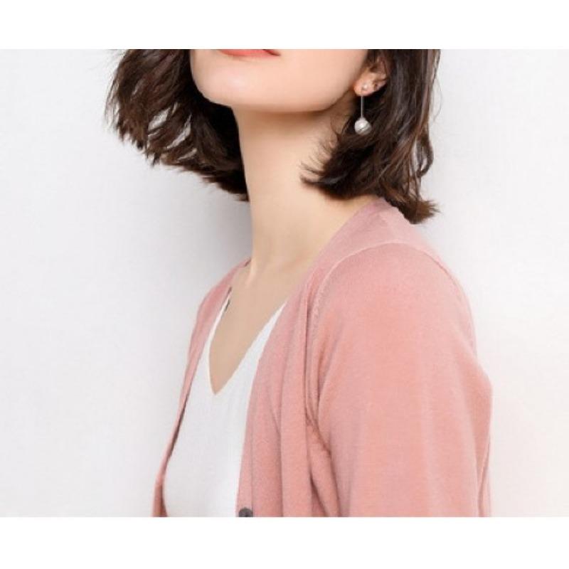 

Новый весенне-осенний свитер, вязаный кардиган с длинными рукавами, женская одежда, свободный верх, модный, литературный и художественный стиль, маленький жакет One Size розовый