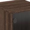 Nightstands with Glass Doors 2 Pcs Brown Oak Effect 35 X 37 X 50 Cm