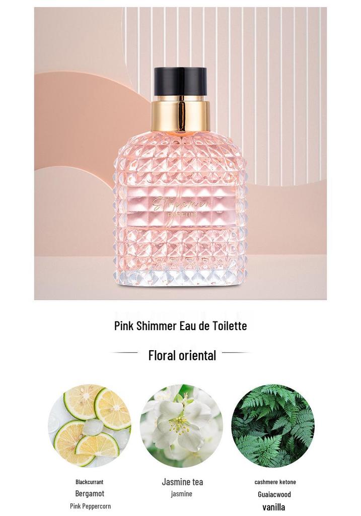 Pink Scarlett Ladies' Perfume Gift Set: Long-Lasting Floral Scent, Four Pieces