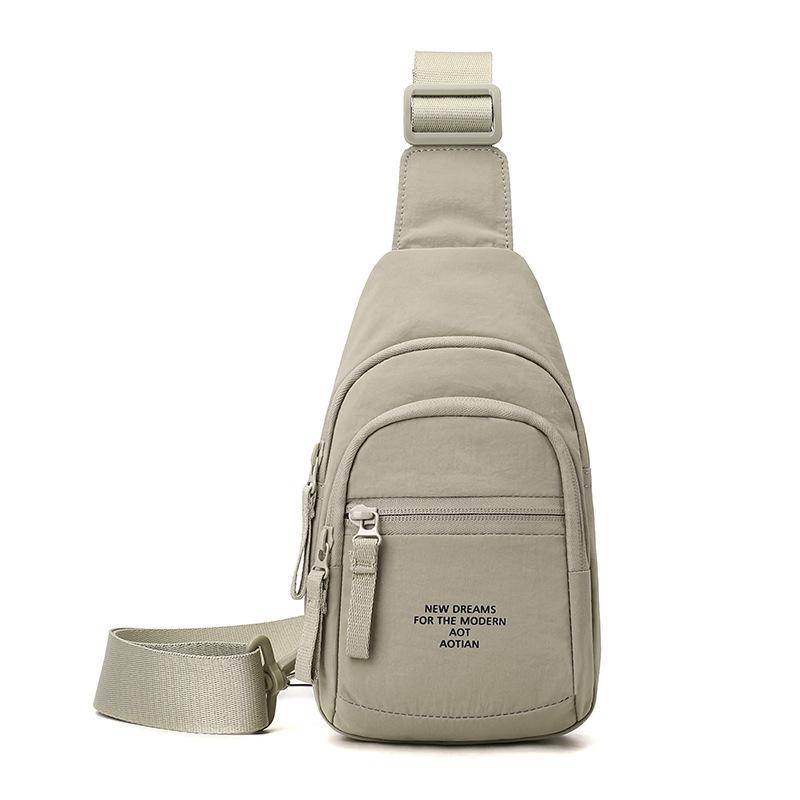 Borsa a petto resistente in tessuto Oxford con tasche multiple – Borsa a tracolla leggera unisex per viaggi, attività all'aperto e uso quotidiano