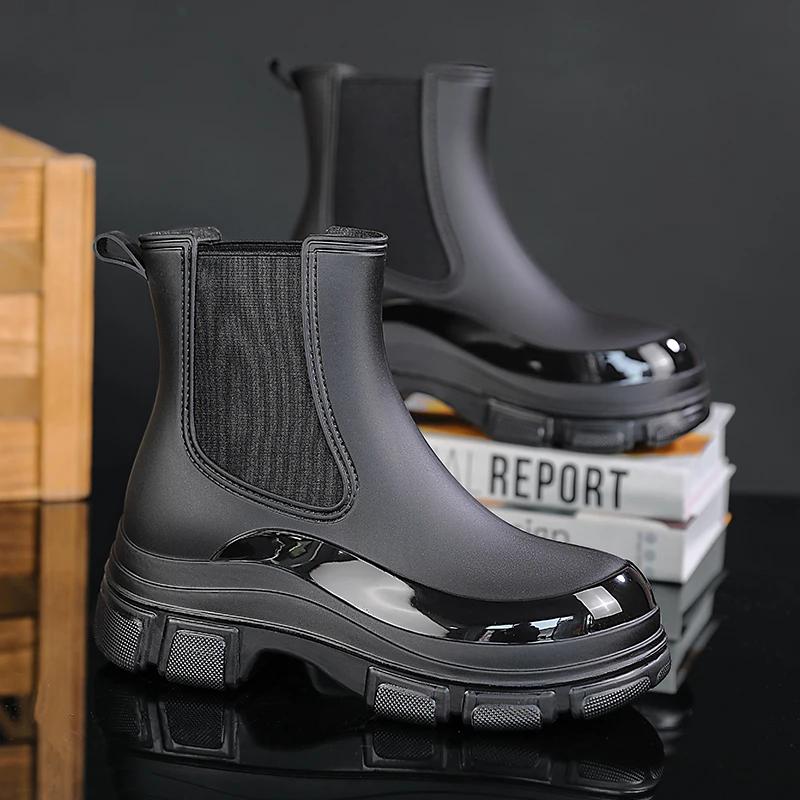 Fashion Women Rain Boots Outdoor Waterproof Rubber Boots Non Slip Thick Soled Rain Shoes Women's Garden Work Shoes Galoshes Botas Lluvia