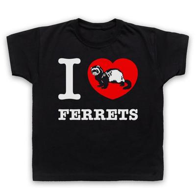 Ich liebe Frettchen Tierfreund Retten Sie die Tiere Kinder Kinder T-Shirt