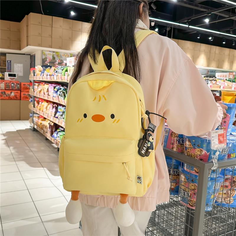 Chick Large Capacity Backpack Student Class Schoolbag Commuter Travel Backpack