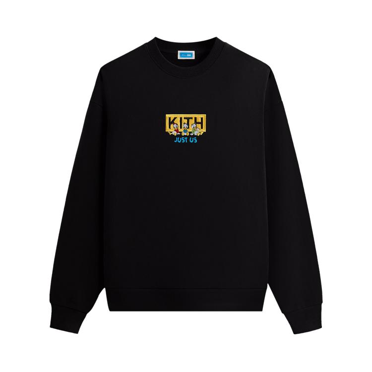 

Kith For Disney Donald Duck Triplets Vintage Nelson Crewneck Black Men Tops KHM033127-001 XXL