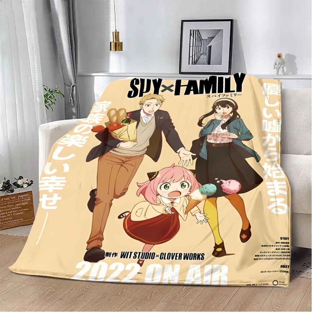 Spy x family Cartoon anime Printed Blanket Picnic Blankets Warm Blanket Soft and Comfortable Blanket Home Travel Birthday Gift