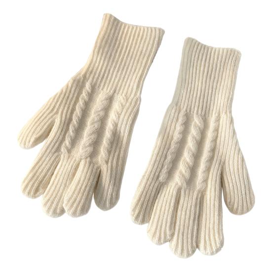 Wool Blend Knitted Gloves Unisex Winter Touchscreen Gloves Windproof Warm Driving Texting Daily Finger Gloves for