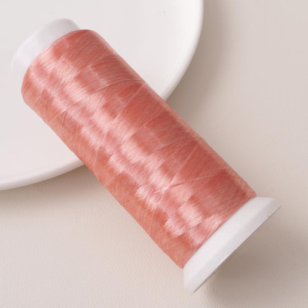 Fil polyester sans nœuds, 1 200 mètres, fil floral enveloppé de velours, pour la fabrication de bracelets, colliers et bijoux