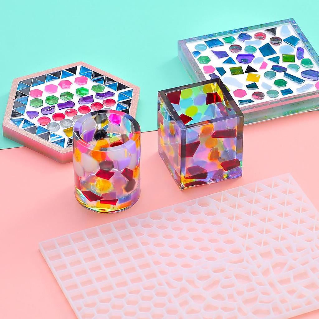 DIY Epoxy Silicone Mold for Creative Polka Dot Mosaic Coasters