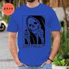 Funny Skull Stay Positive Skeleton Halloween Motivational T-Shirt Clothing Men Women Street Oversized T Shirt Hip Hop Streetwear