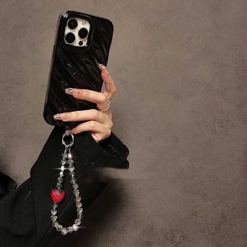 Luxury Rhinestone Beaded Phone Wrist Strap Charm for Women