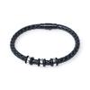Jbans Classic Black Magnetic Coiled Leather Bracelet (C1802-Ac451Bk)