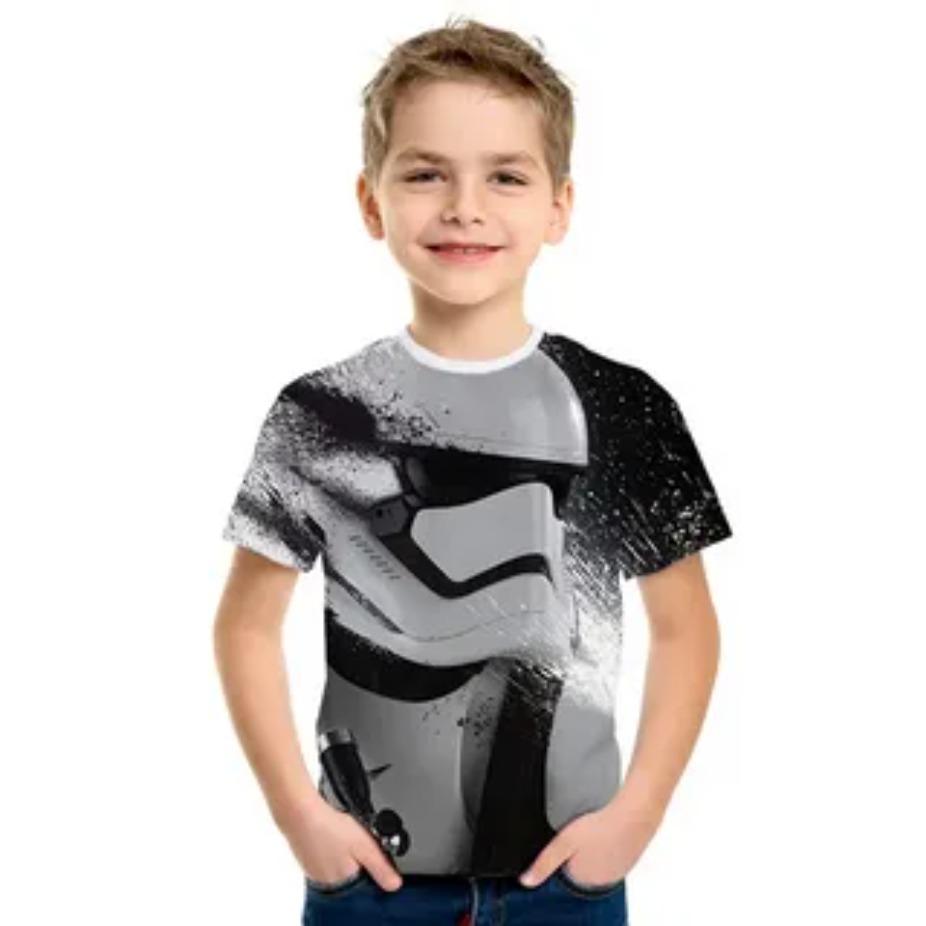 Kids T-shirts O Neck Tops Polyester Casual Sportwear Comfortable Tees Short Sleeve 3d Print T Shirt