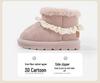 2025 Winter Toddler Girls' Plush Sole Cotton Shoes - Velvet-Lined Warm Snow Boots for Outdoor Wear