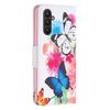 For Samsung Galaxy A24 4G (162.1 x 77.6 x 8.3mm) Pattern Printing Anti-drop Phone Case PU Leather Wallet Stand Cover