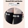 Black and White Calf Socks Pearl Solid Color Fairy Pearl Socks Loli Ins Tide Pure Cotton Jk Medium Tube Socks Spring and Autumn