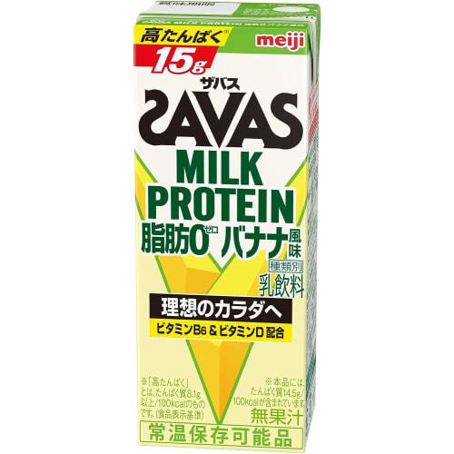 

SAVAS Milk Protein, Fat-Free, Banana Flavor, 200ml x 24 Count, Meiji Milk Protein