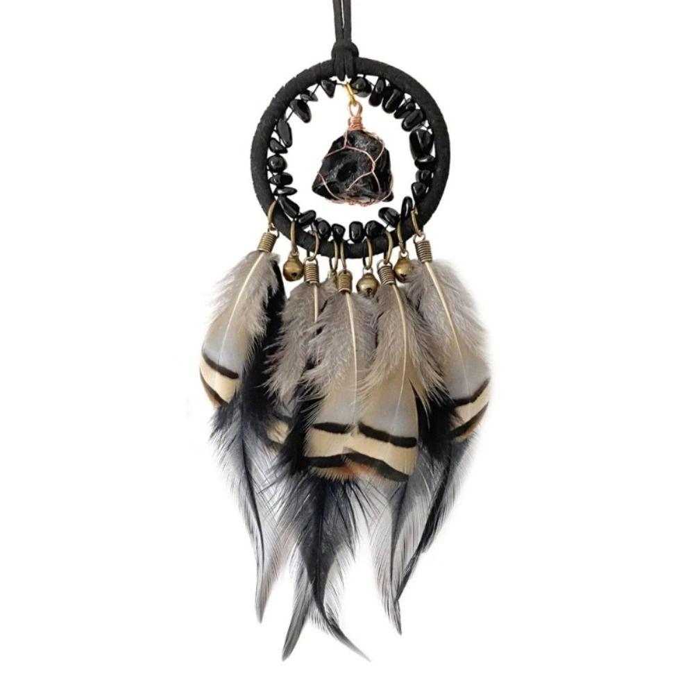 Crystal Stone Dreamcatcher Car Pendant Retro Car Hanging Ornament  Car Interior Decoration
