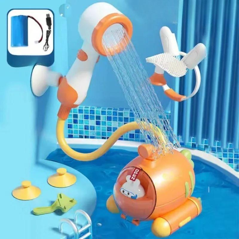 

Radish Submarine Shower Baby Bath Toy Infant Play Electric Shower Children Play Water Bath Artifact