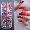 Nail Art Irregular Mini Ornaments: Pink, White, Colorful Champagne Accessories