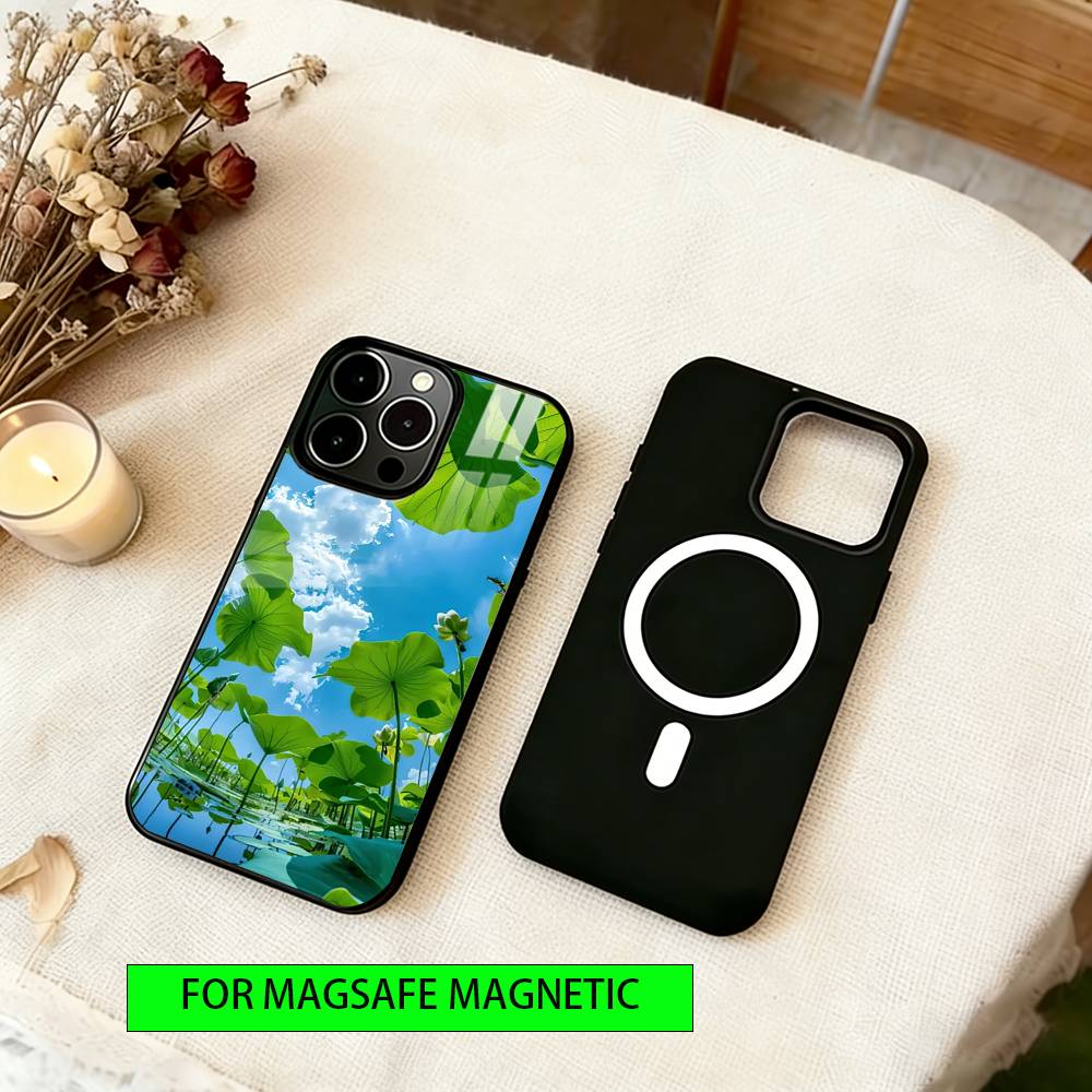 Atmospheric Phone Case For iPhone17,16,15,14,13,12,11 Plus,Pro Magnetic For Magsafe Wireless Charging