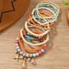 11 Accessories Colored Beaded Flowers Pearl Turquoise Stacked Bracelets Sweet Fashion Jewelry
