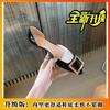 Solid Color Soft Sole One-Word Buckle Single Shoes Women'S Fried Street High Value Temperament Lady Lazy Shoes