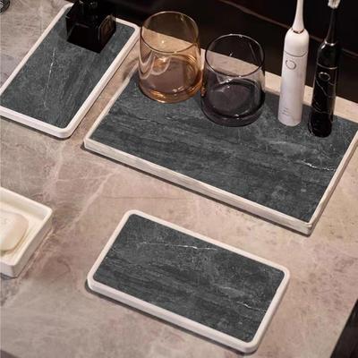 Washstand Water Absorption Tray Diatomaceous Earth Quick Drying Base Toothbrush Mouthwash Cup Storage Rack Diatomaceous Earth Drainage Storage
