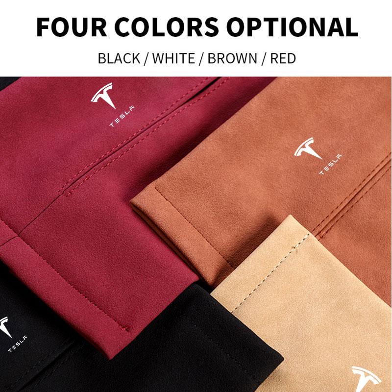 Pwmnb5 Suede Car Tissue Box Cover Sun Visor Seat Backrest Suspension For Tesla Model 3 2021 X Y Style Roadster Invader Coil Mod WYE K80