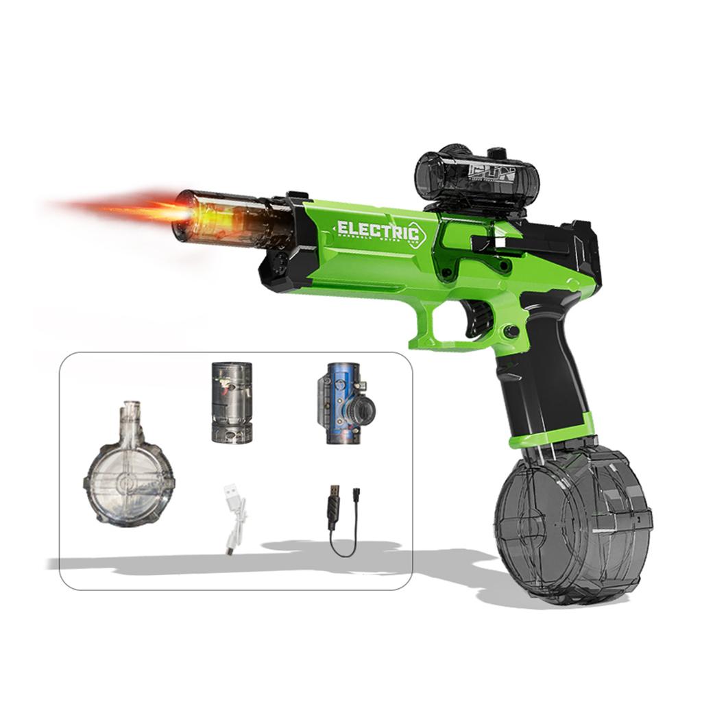 USB Chargeable Electric Water Gun With Realistic Flame Effect High Capacity Squirting Toy For Outdoor Beach And Pool Fun