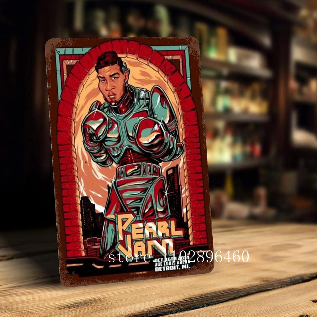 Pearl Jam Metallschilder & Schilder Wanddeko Vintage Blechschilder Captain Metallposter Dekoration für Bar Kneipe Club Wanddekoration