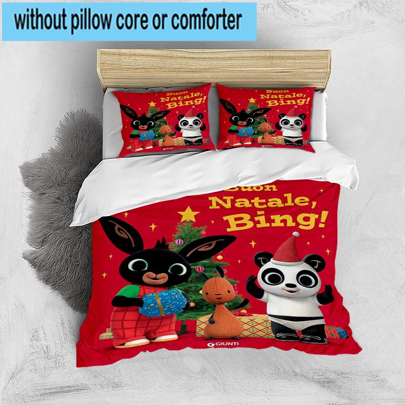3PCS Bunny And Friends Adventure 3pcs Bedding,Including 3PCS Duvet Cover And 2pcs Pillowcases Perfect for Christmas,Ideal for Bedroom, Dormitory