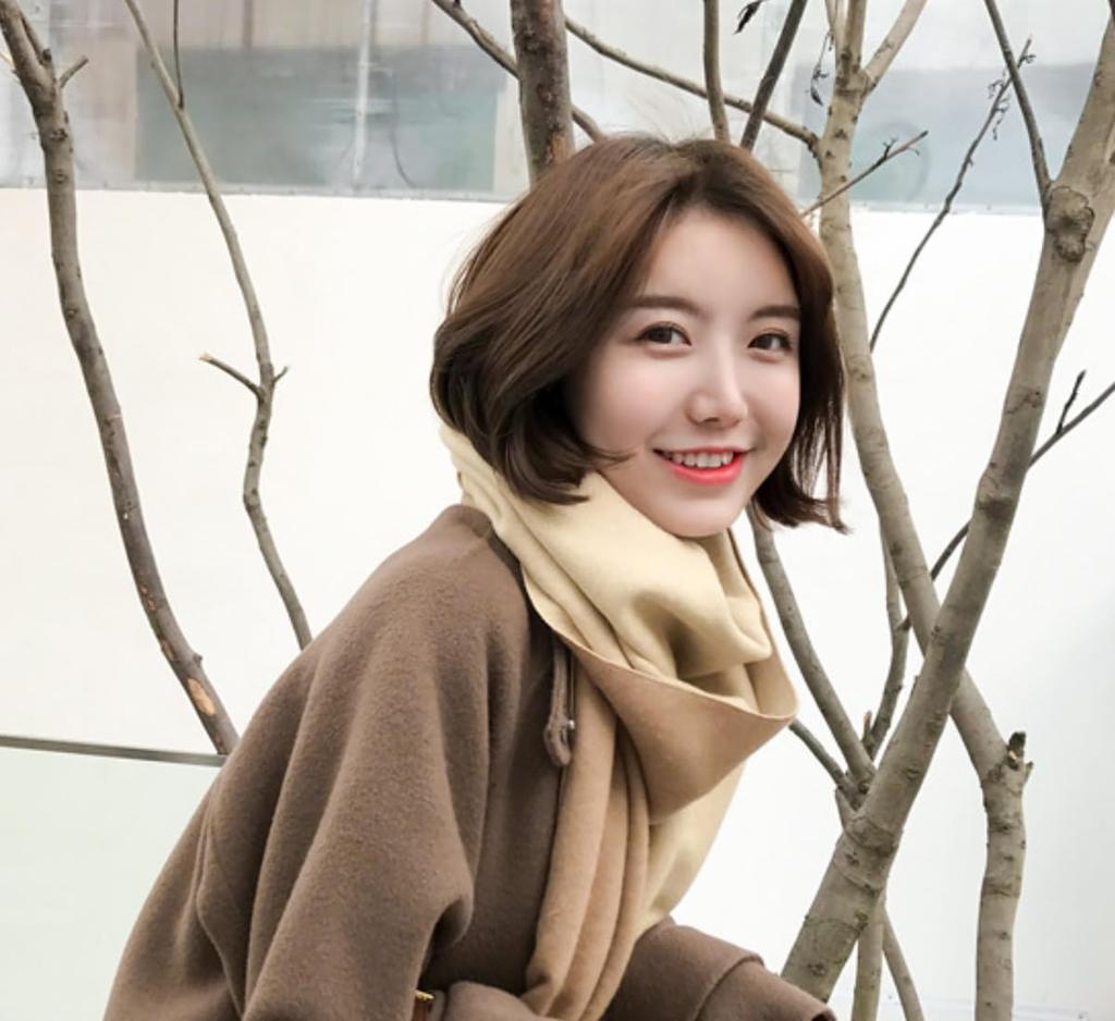 [Uccellino] Two-tone Large Stole/Scarf, Thick, Cashmere-like, Washable, Cold Weather Shawl/Throw, Reversible (Beige X Brown)