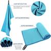 Toalha de Microfibra Ultra Absorvente Secagem Rápida Toalha de Praia Premium Viagem Fitness Academia Natação Yoga Acampamento Atividades ao Ar Livre