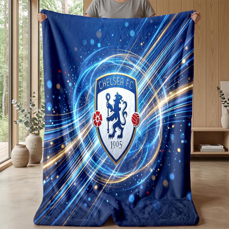 Chelsea FC Theme blanket Soft Flannel Blanket Plush Throw Blanket Cozy Sofa Bed Blanket for Home Decor
