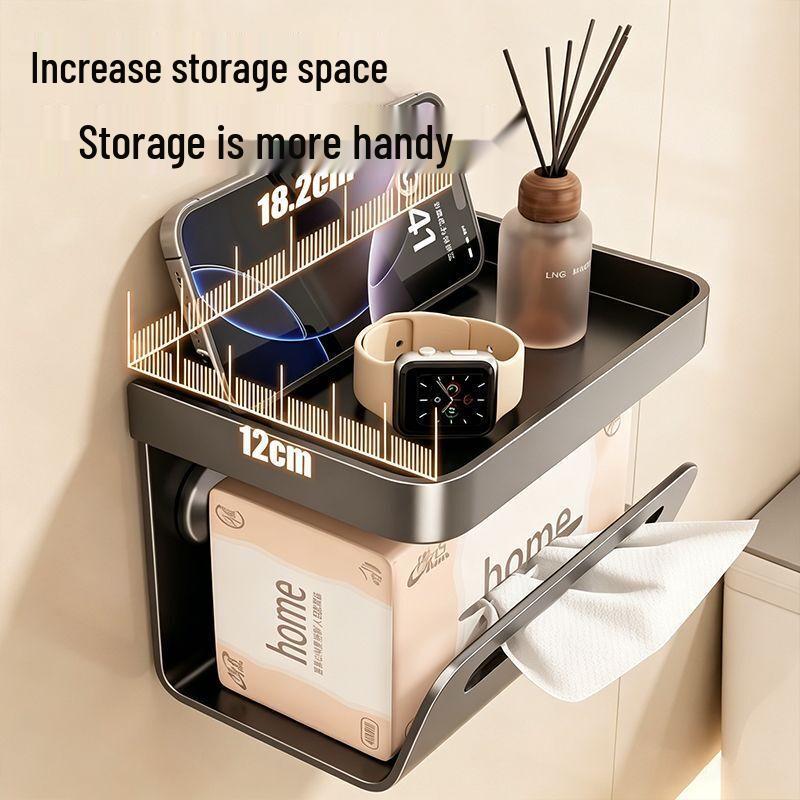Punch-Free Wall-Mounted Tissue Holder