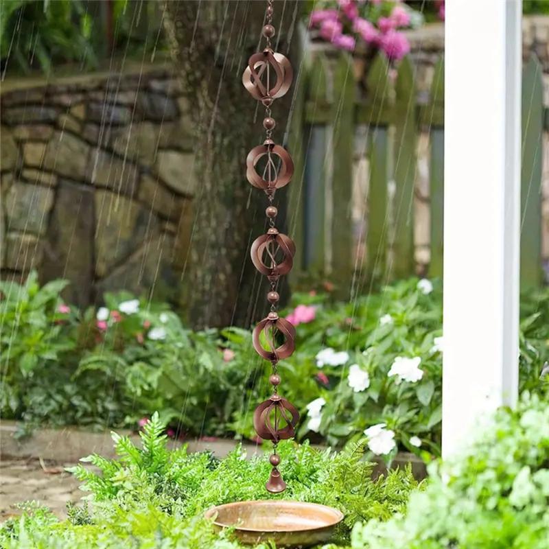 Outdoor Hanging Rain Chain Outdoor Wind Chime Hanging Garden Decoration