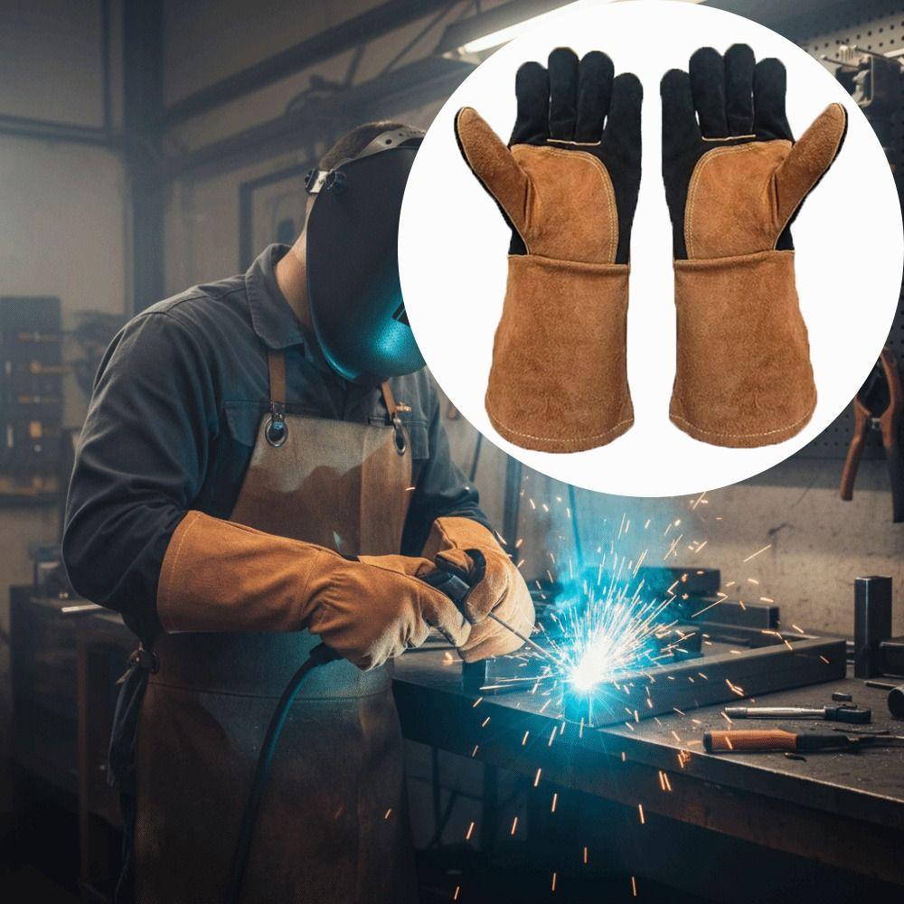Anti-Splash Electric Welding Gloves Wear-Resistant Insulating Welding Gloves  Industrial Use
