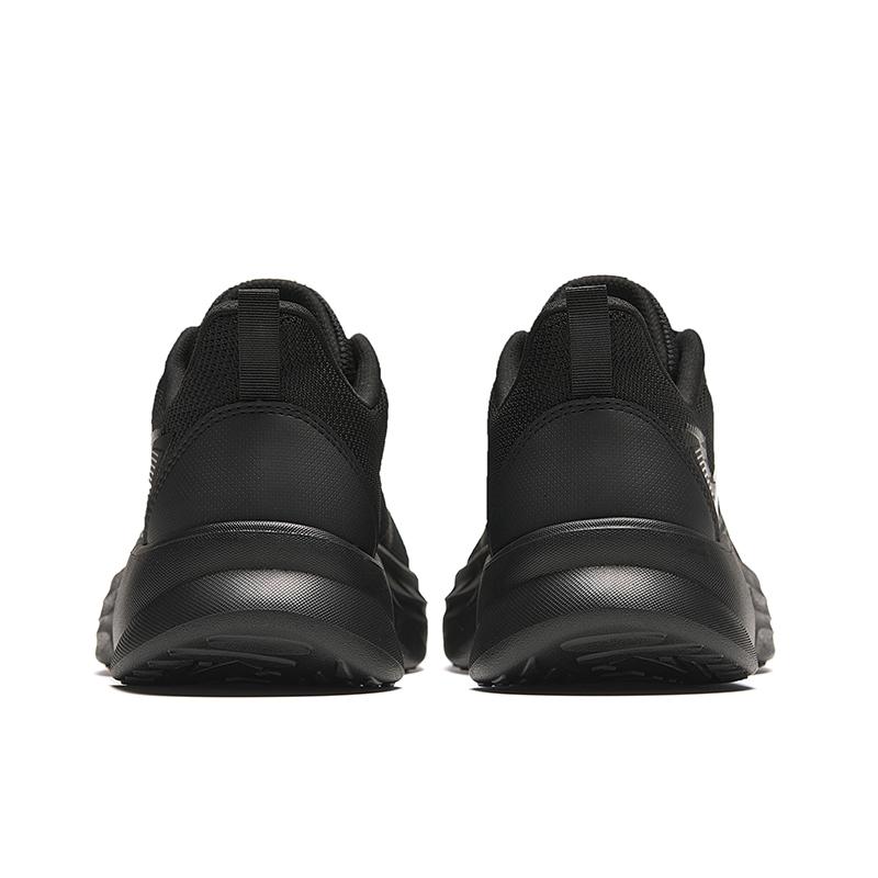 New Anta Cushioned Slip Resistant Abrasion Resistant Breathable Low Top Running Shoes Men's Black 912415522-1