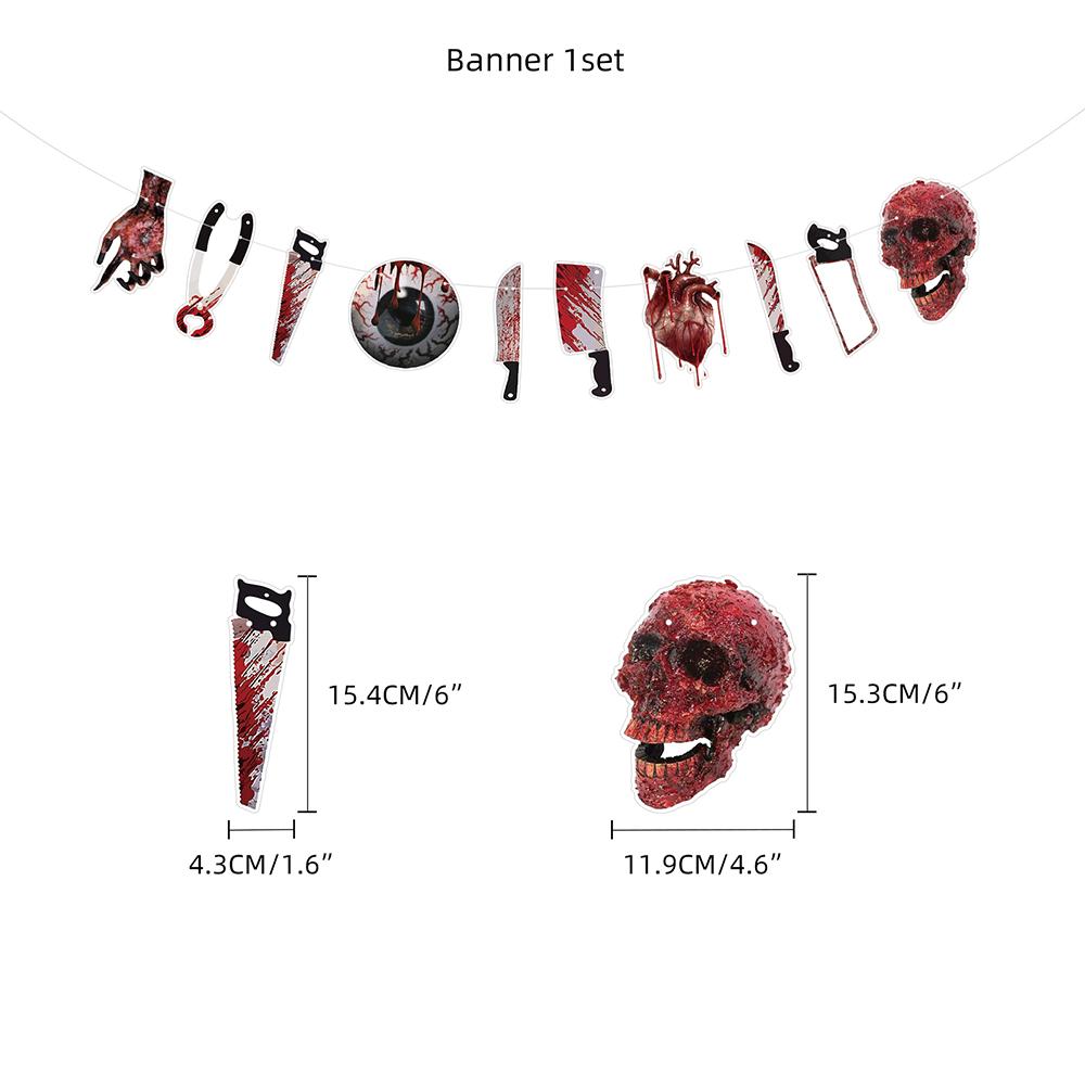 Halloween Party Decorations Kit Include Halloween Banners Balloons Cake Toppers