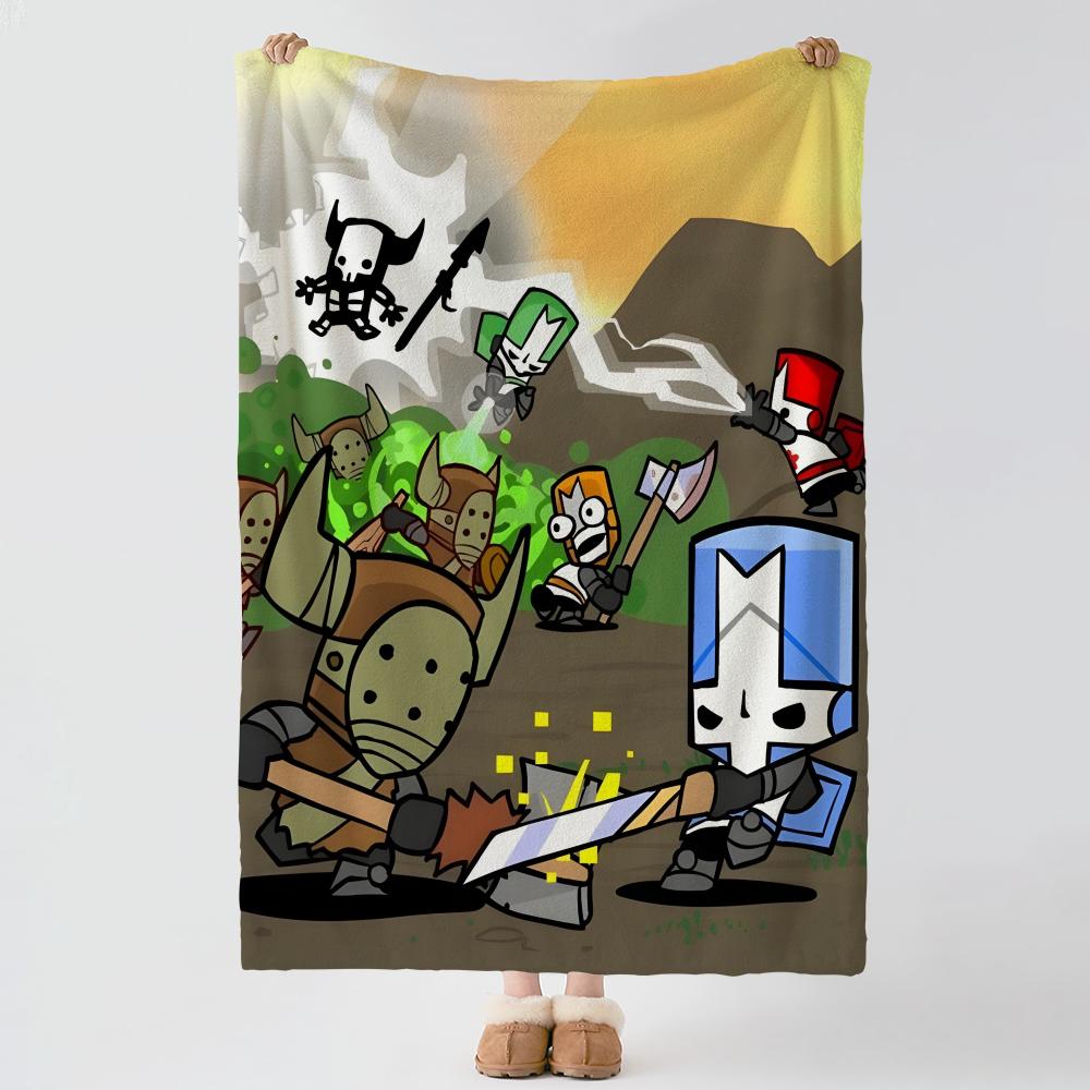 Spiel C-Castle Crashers-S Werfen Dicke Gemütlichkeit Flanell Steppdecke, Mehrzweck-Nutzung Innen Außen Tägliches Nickerchen