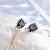Punk Tierohrstecker Wolfskopf Ohrringe Knorpelohrringe Wolfskopf Stecker Schmuck Geschenk für Frauen Männer Unisex
