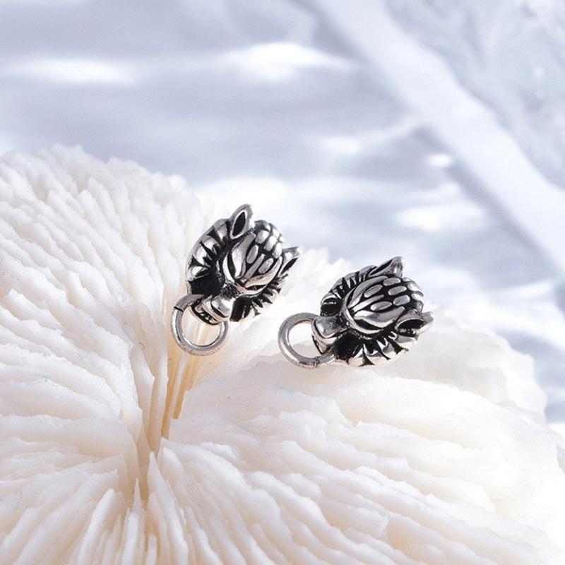 Punk Tierohrstecker Wolfskopf Ohrringe Knorpelohrringe Wolfskopf Stecker Schmuck Geschenk für Frauen Männer Unisex