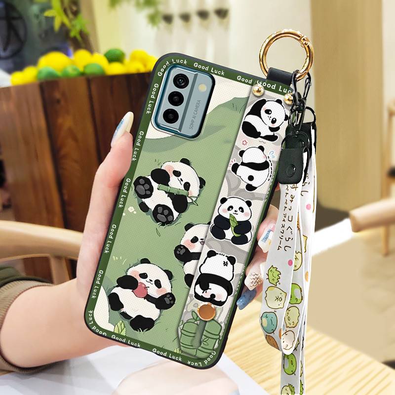 Back Cover Silicone Phone Case For Nokia G22 Dirt-resistant Ring Soft case Cute Panda Waterproof Kickstand Durable