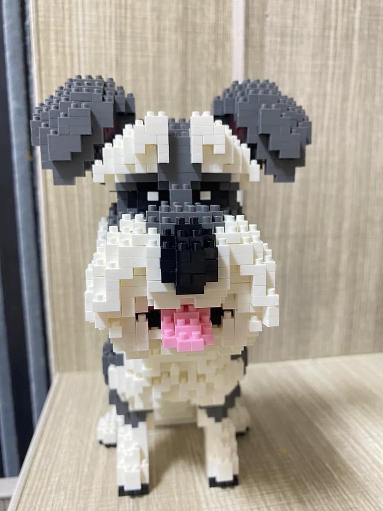 BALODY Blocks Dog Building Blocks Animal Mini Blocks Kids DIY Present Assembly Gift (Schnauzer)