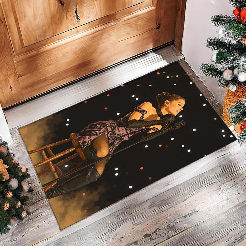 Soft Crystal Velvet Floor Rug,Ariana Grande Anti Slip Decorative Carpet, Plush Area Mat For Indoor Home Decoration