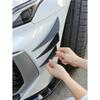 6Pcs Universal Carbon Fiber Car Fan-Style Trim Strips – Scratch-Resistant Rubber Bumper Decoration, Auto Tuning Accessories