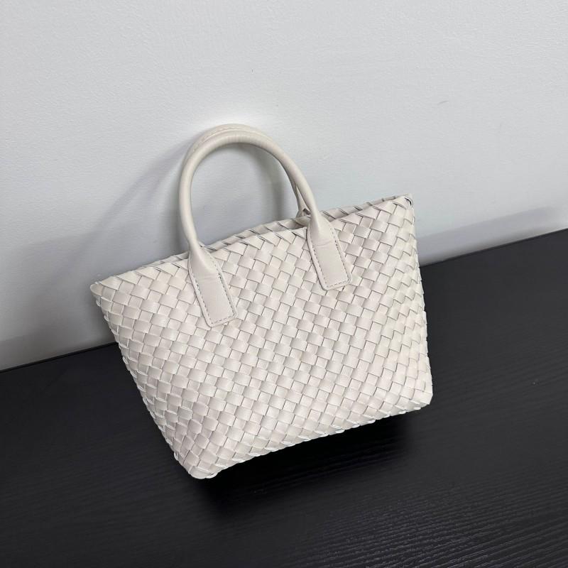 Woven Leather Tote Bag Women Medium Crossbody Handbag Daily Use